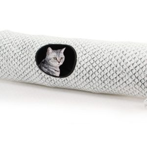 SwissPet Katzen-Spieltunnel Fideris, ø 25 x 100 cm, Grau