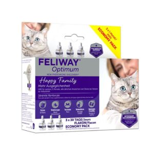 Feliway Wohlbefinden Optimum Nachfüllflakon, 3 x 48 ml