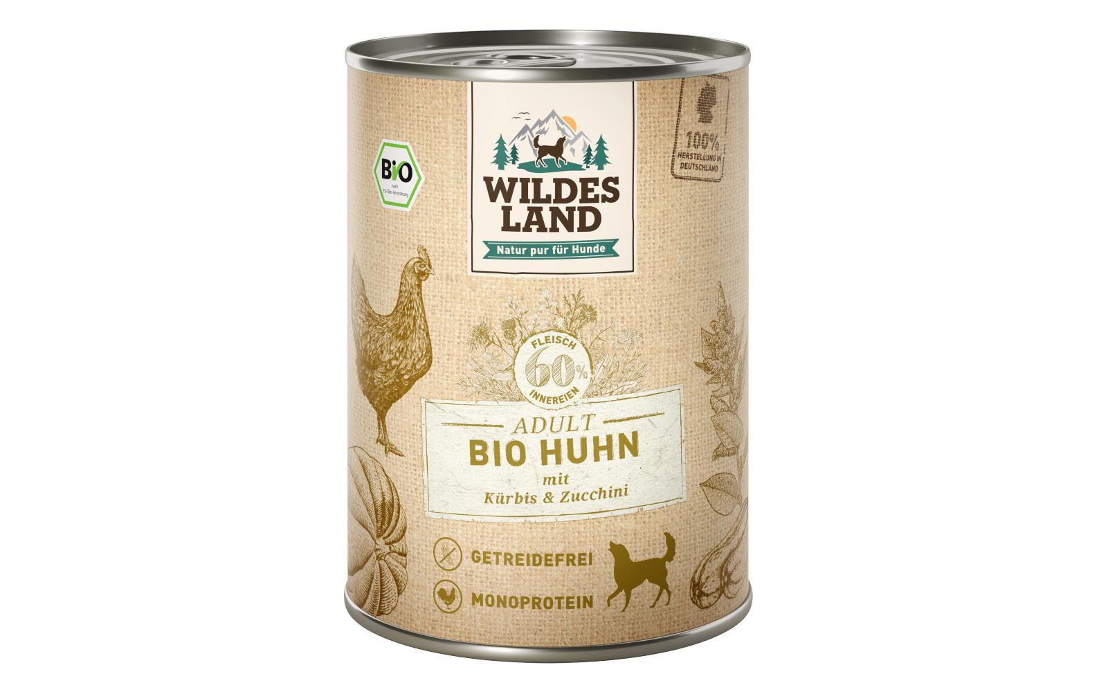 Wildes Land Nassfutter Huhn mit Kürbis & Zucchini 6 x 400 g