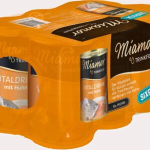 Miamor Katzen-Snack Dose Trinkfein Vitaldrink Huhn, 6 x 135 ml