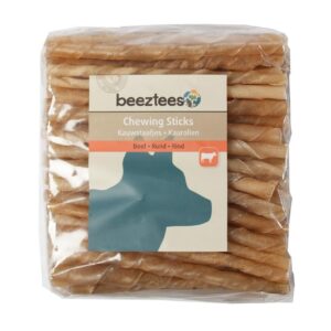 Beeztees Kausnack Rinderhaut Kausticks 12.5 cm  ø 7 – 8 mm, 100 Stück