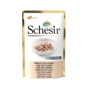 Schesir Nassfutter Thunfisch & Lachs in Gelée, 85 g
