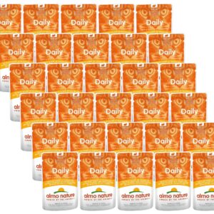 Almo Nature Nassfutter Daily mit Huhn und Lachs, 30 x 70 g