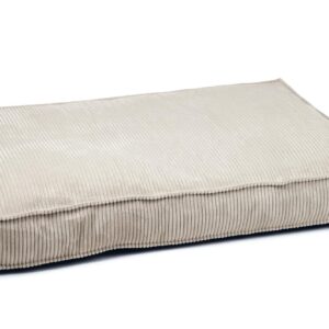 Designed by Lotte Hunde-Bett Ribbed Hellgrau 120x80x15cm