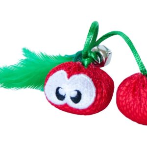Petstage Katzen-Spielzeug Dental Cherries, Rot