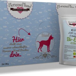 HerzensHund Nassfutter Getreidefrei Bio-Ente mit Bio-Gemüse, 130 g