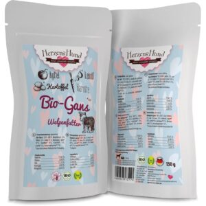 HerzensHund Nassfutter Welpe Bio-Gans mit Bio-Apfel, 130 g