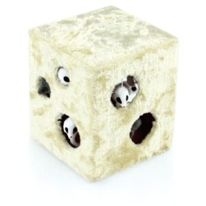 SwissPet Katzen-Spielzeug Spielwürfel, 21 x 21 x 25 cm, Beige