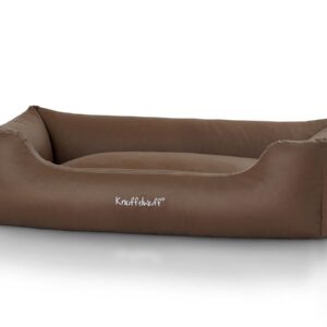 Knuffelwuff Hunde-Bett Sidney Kunstleder M-L, 85 x 63 cm, Braun
