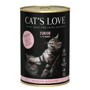 Cat’s Love Nassfutter Junior Huhn Pur, 400 g