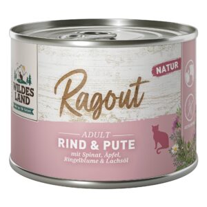 Wildes Land Nassfutter Ragout Rind & Pute 6 x 180 g