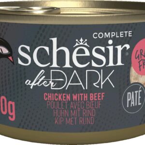 Schesir Nassfutter after Dark Complete Paté Huhn mit Rind, 80 g
