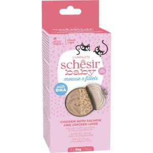 Schesir Nassfutter Baby Mousse & Fillets, 3 x 55 g
