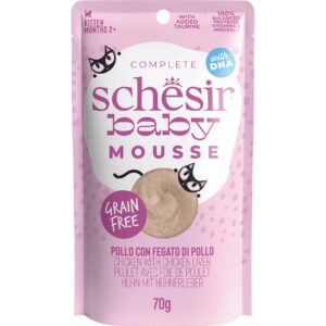 Schesir Nassfutter Baby Mousse Huhn mit Hühnerleber, 70 g