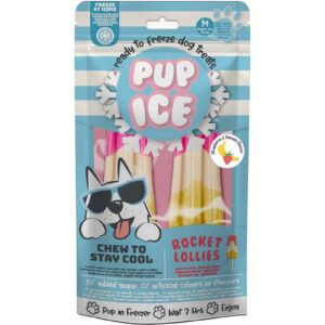 PUP ICE Leckerli Rocket Lollies Erdbeer-Banane, 2 Stück, 90g