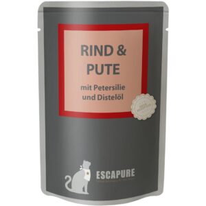 Escapure Nassfutter Pouch Rind & Pute, 100 g