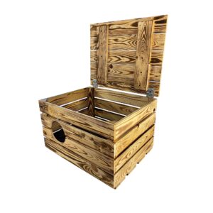 Holz Zollhaus Korbhöhle Vintage geflammt, 50 x 40 x 32 cm