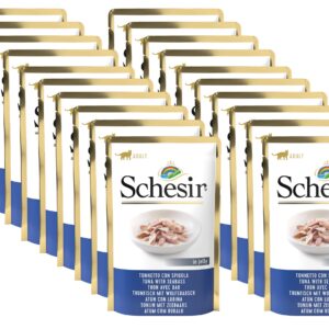 Schesir Nassfutter Thunfisch & Wolfsbarsch in Gelée, 20 x 85 g