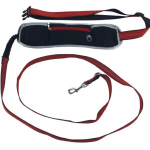 SwissPet Joggingleine Set Speedo mit Tasche, 2.5 m, Rot/Schwarz