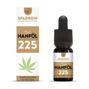 Sparrow Hunde-Nahrungsergänzung Hanföl 225 mit CBD, 10 ml