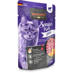 Leonardo Cat Food Nassfutter Senior Kalb Pur, 85 g