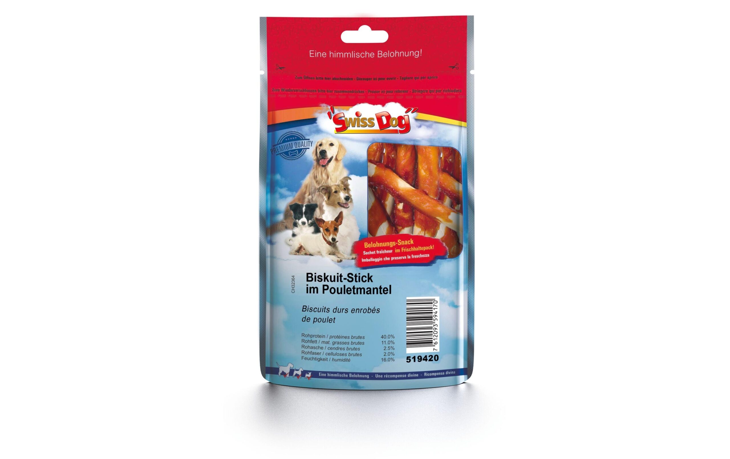 SwissDog Kausnack Biskuit-Stick im Pouletmantel 100 g