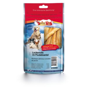 SwissDog Kausnack Leckerrolle im Pouletmantel 100 g