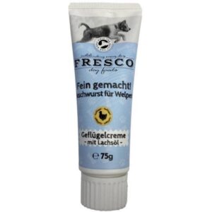FRESCO Leckerli Naschwurst Welpen Geflügelcreme & Lachsöl, 75 g