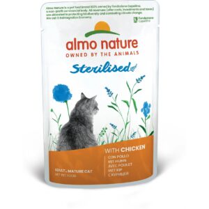 Almo Nature Nassfutter Holistic Functional Cat Sterilised mit Huhn 70 g