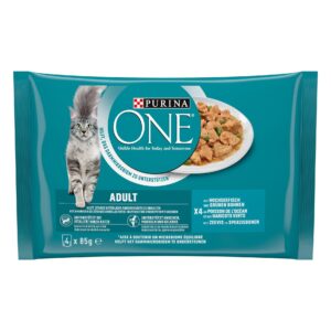 Purina ONE Nassfutter Adult Ozeanfisch, 4x85g