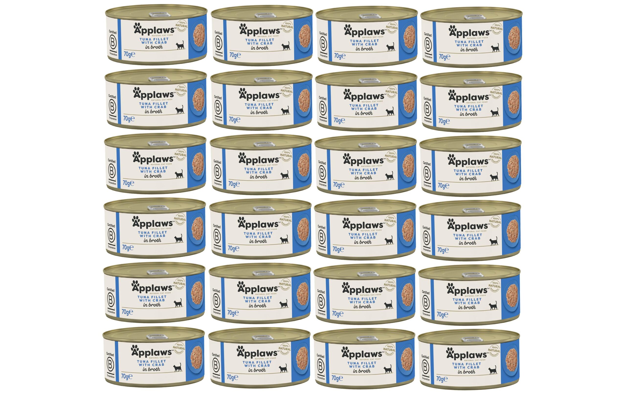 Applaws Nassfutter Dose Thunfischfilet & Krabben, 24 x 70 g