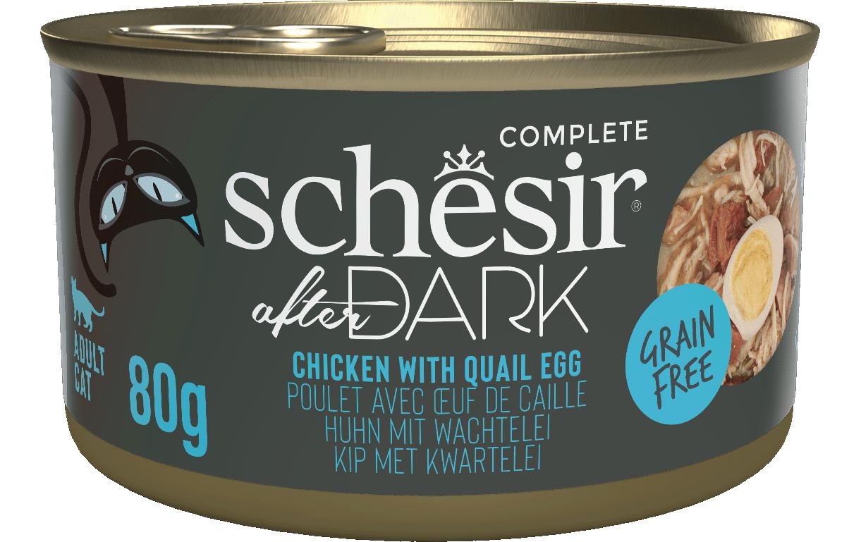 Schesir after Dark Complete Brühe Huhn mit Wachtelei, 80 g