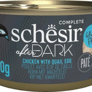 Schesir Nassfutter after Dark Complete Paté Huhn mit Wachtelei, 80 g