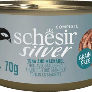 Schesir Nassfutter Silver Senior Complete Thunfisch, 70 g