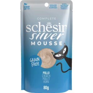 Schesir Nassfutter Silver Senior Mousse Huhn, 80 g