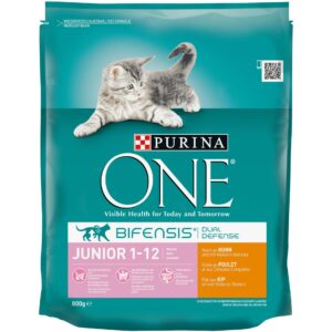 Purina ONE Trockenfutter Junior Huhn & Vollkorn, 800g
