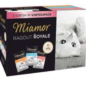 Miamor Nassfutter Ragout Royale Gelée Multipack Pute, Lachs, Kalb