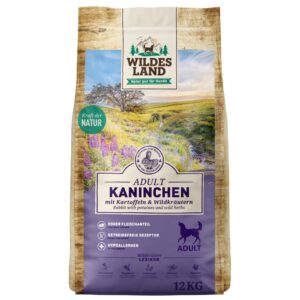 Wildes Land Trockenfutter Kaninchen mit Kartoffeln & Wildkräutern, 12 kg