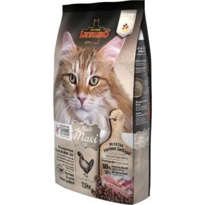 Leonardo Cat Food Trockenfutter Adult getreidefrei Maxi, 7.5 kg