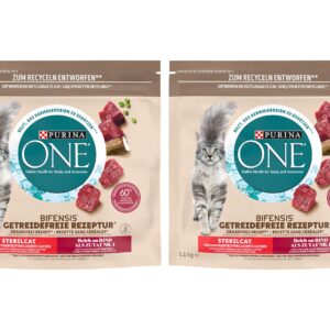 Purina ONE Trockenfutter Grain Free Adult Rind, 2 x 1.1 kg