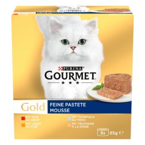 Purina Gourmet Nassfutter Gourmet Gold Mousse, 8 x 85 g