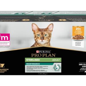 Purina Pro Plan Nassfutter Adult Sterilised Sauce Rind und Huhn 40 x 85 g