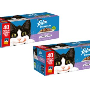 Felix Nassfutter Fleisch und Fisch in Gelée, 2x 40 x 85 g