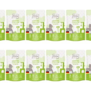 Mjamjam Nassfutter Quetschie Rind & Kürbis, 12 x 125 g