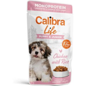 Calibra Nassfutter Life Puppy+Junior Huhn 10 x 150 g