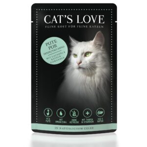 Cat’s Love Nassfutter Adult Pute, 85 g