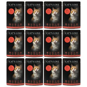 Cat’s Love Nassfutter Adult Rind, 12 x 85 g