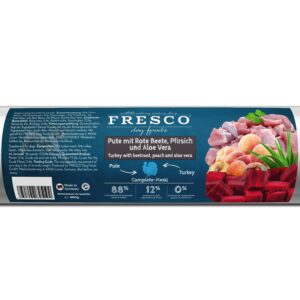 FRESCO Nassfutter BARF Pute mit Rote Beete, 400 g