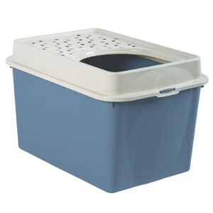 Rotho Katzentoilette Berty Eco, Blau – Sand