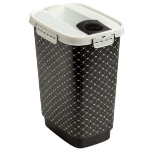 Rotho Tierfutterbehälter Flo, 4.1 l, Schwarz / Weiss